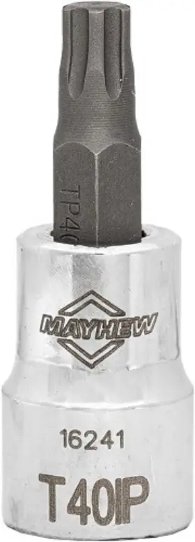 Mayhew May16241 16241 - T40ip Torx Plus Short Insert Socket Bit 3/8 Inch Drive 1ea