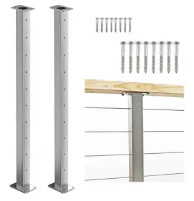 SSP40-1-2KIT MAYSET Pack Steel Cable Railing Post