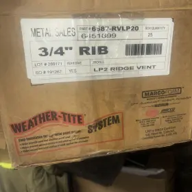 ACLOLP2-25 METAL ROOFER Roof Ridge Vent Closures High Rib #3