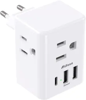 MFS3WY MIFASO Travel Plug Adapter Usb Charging Ports