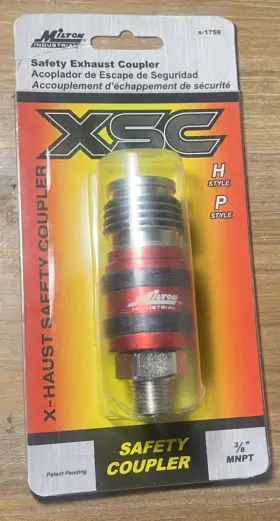 S-1759 MILTON INDUSTRIES Safety Exhaust Coupler Mnpt