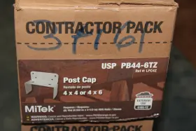 PB44-6TZ MITTEK Mitek Usp Post Cap Triple Plate Zinc