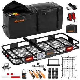 MA-HC-60X20-20BLK-LT-15 MOCKINS Trailer Hitch Cargo Carrier