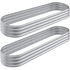 197644372768 MOSTMAHES Galvanized Raised Garden Bed Flowers