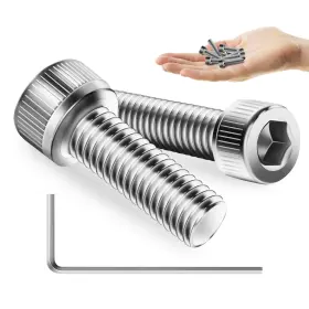 Mywish Tg-yz-silver-m6-20-25set 25sets M6 Screws X 20mm Socket Head Cap Bolts 304 Stainl