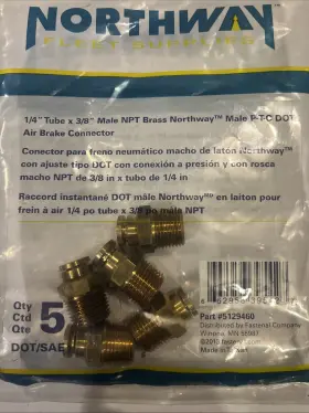 5129460 NORTHWAY Tube Male Npt Dot Air Brake Connector