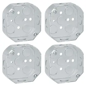 OL-46128 OHLECTRIC Welded Octagon Steel Electrical Box Pack
