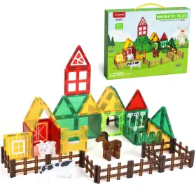 717020277304 OROLIVING Magnetic Tiles Farm Set Stem Toy