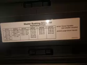 4410 OTC Master Bushing Driver Kit #3