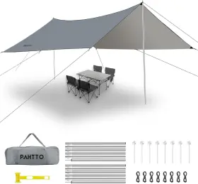 OD0566H-NWUS PAHTTO Camping Tarp Poles Canopy Waterproof Tent