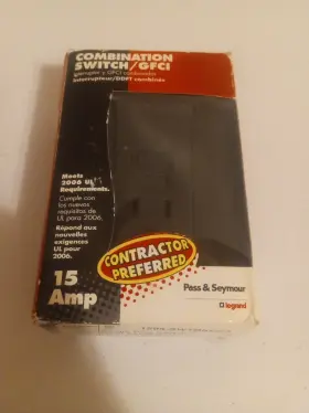 1595-SWTBKCC4 PASS SEYMOUR Gfci Led Single Pole Amp Switch