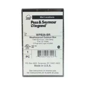 WPB26-BR PASS SEYMOUR LEGRAND Weather Outlet Box Pack