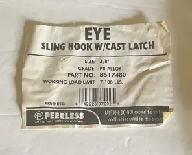 8517480 PEERLESS Sling Hook Alloy Cast Latch #3