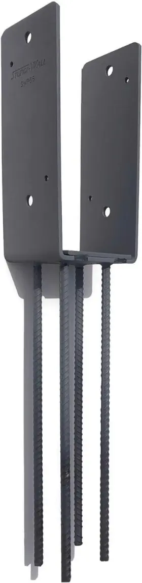 SWP66 PERMA-COLUMN LLC Sturdi Wall Set Bracket Post Steel
