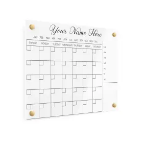 AWWH20CP PERSONALIZED LIVING Acrylic Calendar Wall Next Cle