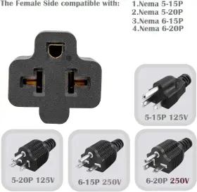 PC-0050 PLUGRAND Ac Plug Blade Adapter Amp Household #3