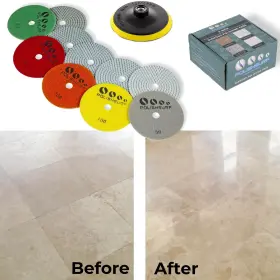 671875418360 POLISHSURF Diamond Concrete Polishing Pads Set #3