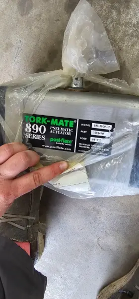 890-1000 POSI-FLATE Tork Mate Pneumatic Actuator Da #2