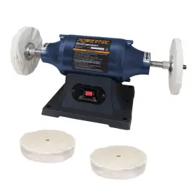 843441112440 POWERTEC Bench Buffer Polisher Buffing Wheels