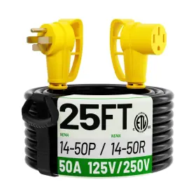 POWGRN-50A-25FT-BY POWGRN Nema Extension Cord Gri Amp Rv