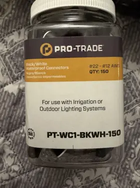 PT-WC1-BKWH-150 PRO-TRADE Water Connectors