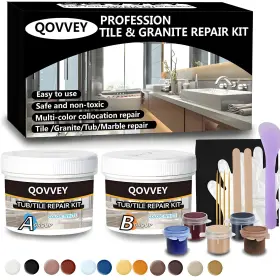 601868341597 QOVVEY Tile Fiberglass Quartz Countertop Repair