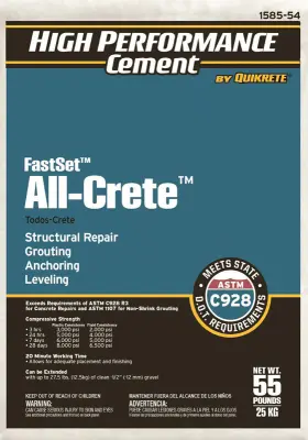 1585-54 QUIKRETE Fastset Crete Anchoring Cement Total