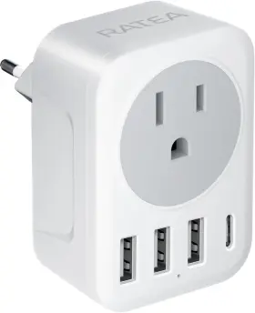 RT-EU-002 RATEA Travel Plug Adapter International Power