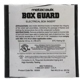 66369 RECTORSEAL Metacaulk Electrical Box Fire Guard