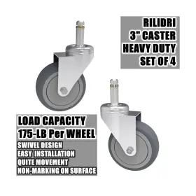 FUR3-4 RILIDRI Swivel Stem Caster Rubber Wheel #3