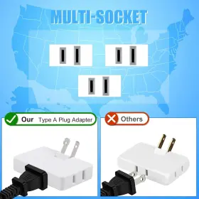 14YZSCT0001 ROMEDA Pack Ac Flat Wall Outlet Extender Plug #3