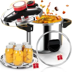 RV011-13QT-US-N7 RVGMBO Steel Pressure Cooker Locking Olla