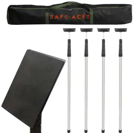 4PCSZIPPERWALL04 SAFEACET Steel Zipper Walls Poles Temporary