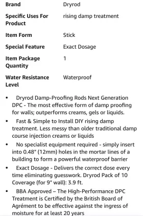 060132761250 SAFEGUARD Dryrod Damp Proofing Rods Wall Rising #3