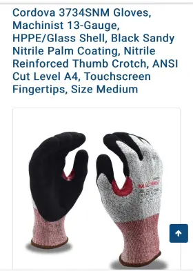 3734SNM SAFETY Crowd Control Rope Cordova Machinist Gloves