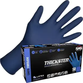 6603 SAS SAFETY Thickster Powdered Latex Exam Glove