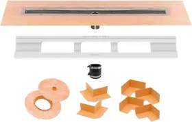 KL1V60E100 SCHLUTER SYSTEMS LP Kerdi Line Shower Drain Steel