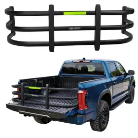 Seicetec Tbe002 Adjustable Truck Bed Extender 51.6 Inch - 64 Aluminum Flip-in/flip-out Tailgate