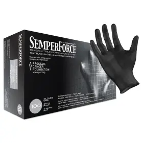 1186P90CS SEMPERMED Semperforce Nitrile Glove Mil Powder Bla