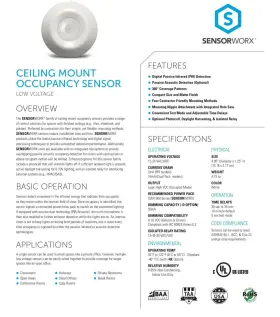 SWX-202-1-PS SENSORWORX Voltage Sensor Motion Ceiling Mount #2