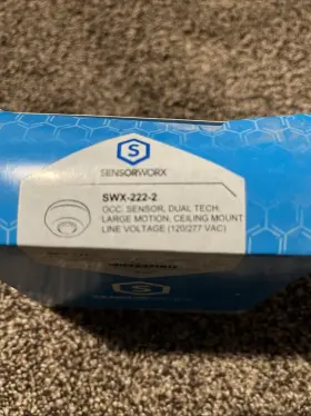SWX-222-2 SENSORWORX Linevoltage Sensor Dual Motion Ceiling