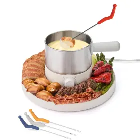 1017244 SHARPER IMAGE Fondue Set Electric Pot Heat