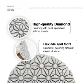 751474900999 SHDIATOOL Diamond Polishing Pads Set Marble #3