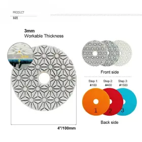 751474901019 SHDIATOOL Diamond Polishing Pads Marble Stone #2