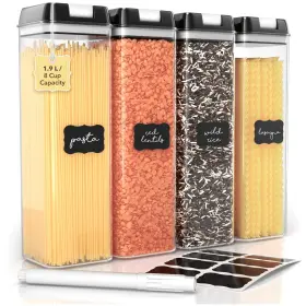 4PACK SIMPLY GOURMET Airtight Food Storage Containers Lids