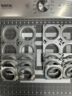 52C31-2-25 STEEL CITY Nos Square Box Covers Raised Mud Ring