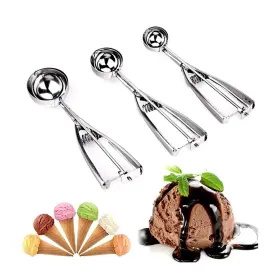 755320079099 STEELFEVER Cookie Scoop Set Steel Cream
