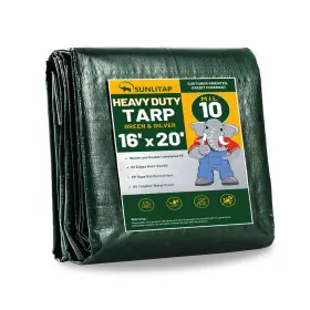 TARP1620GRSI-180 SUNLITAP Mil Waterproof Tarps Tar