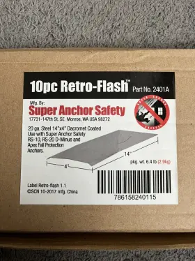 2401A SUPER ANCHOR SAFETY Flash Pack Roof Anchors