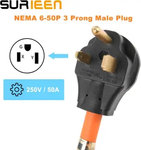 445013236276 SURIEEN Welder Adapter Cord Nema Prong Male Plug #2